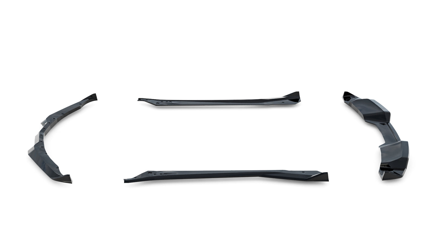 SPLITTER SUITABLE FOR VW GOLF 8 GTI GTD RLINE LOOK GLOSSY BLACK SPORTY DESIGN 