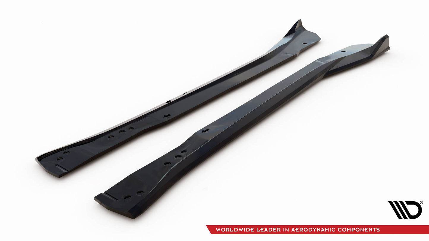 SPLITTER SUITABLE FOR VW GOLF 8 GTI GTD RLINE LOOK GLOSSY BLACK SPORTY DESIGN 