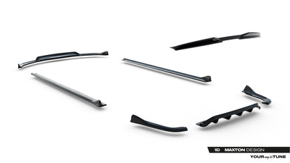 SPLITTER SUITABLE FOR VW GOLF 8 GTI GTD RLINE LOOK GLOSSY BLACK SPORTY DESIGN 