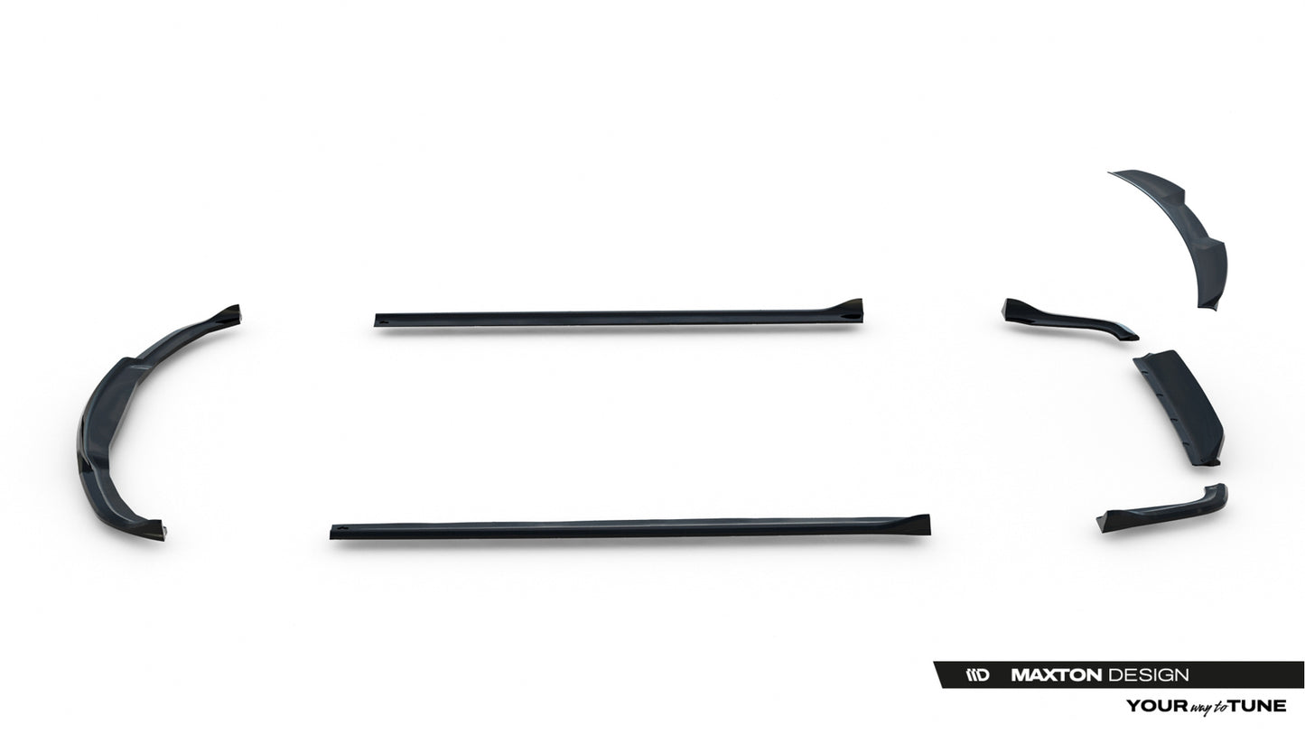 SPLITTER SUITABLE FOR VW GOLF 8 GTI GTD RLINE LOOK GLOSSY BLACK SPORTY DESIGN 