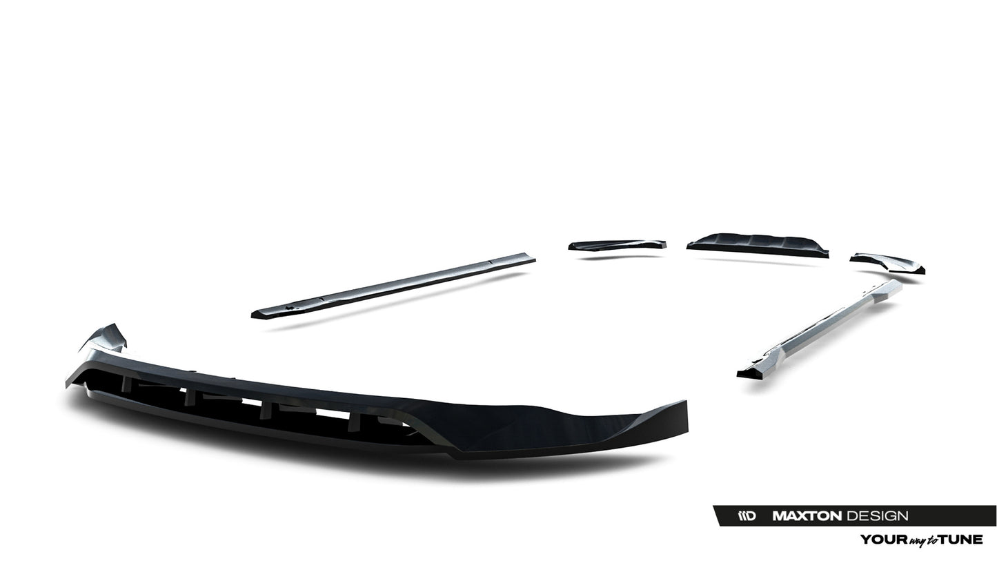 SPLITTER SUITABLE FOR VW GOLF 8 GTI GTD RLINE LOOK GLOSSY BLACK SPORTY DESIGN 