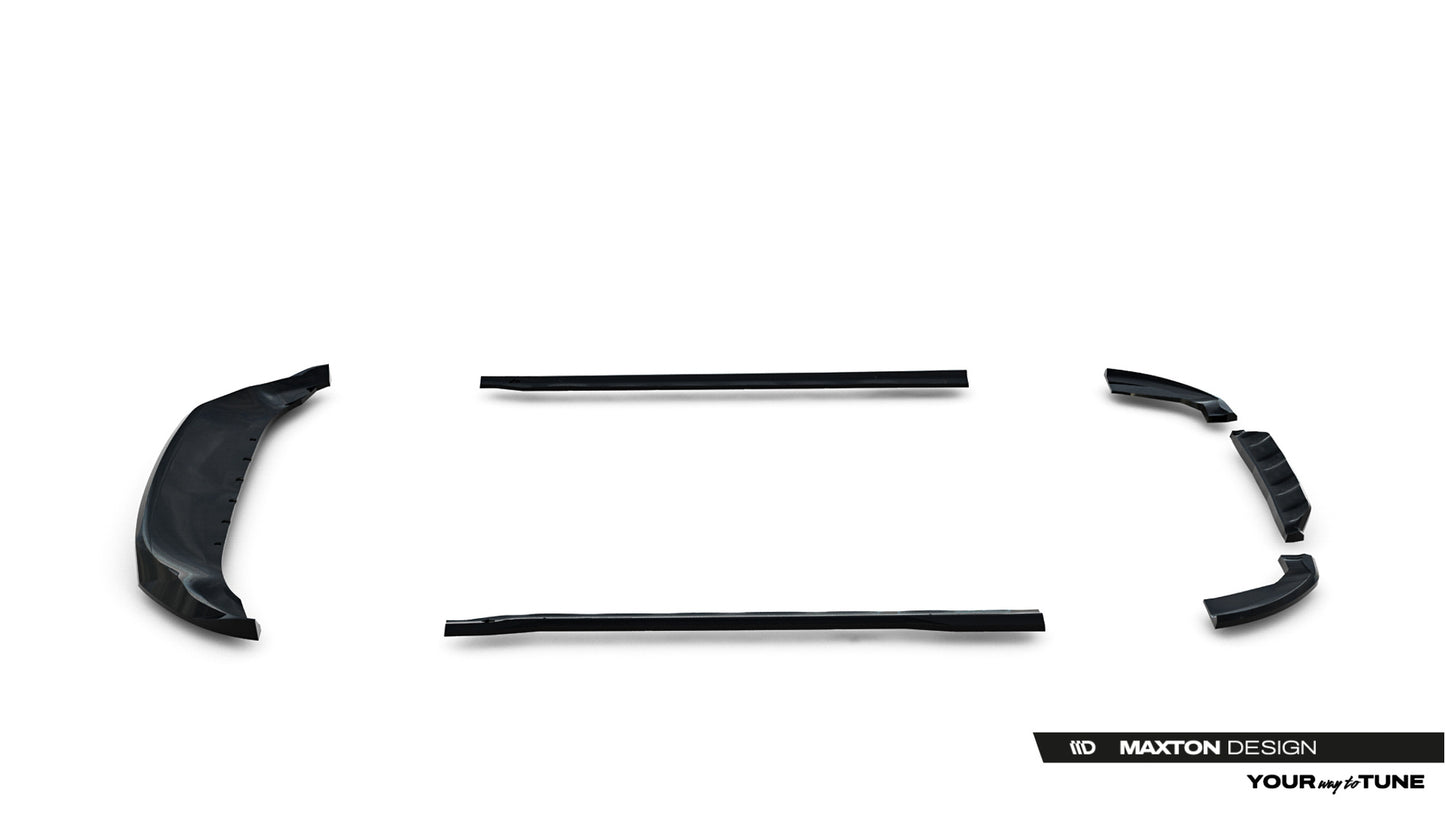 SPLITTER SUITABLE FOR VW GOLF 8 GTI GTD RLINE LOOK GLOSSY BLACK SPORTY DESIGN 