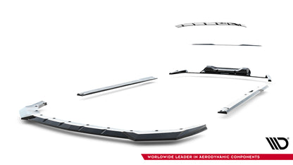 SPLITTER SUITABLE FOR VW GOLF 8 GTI GTD RLINE LOOK GLOSSY BLACK SPORTY DESIGN 