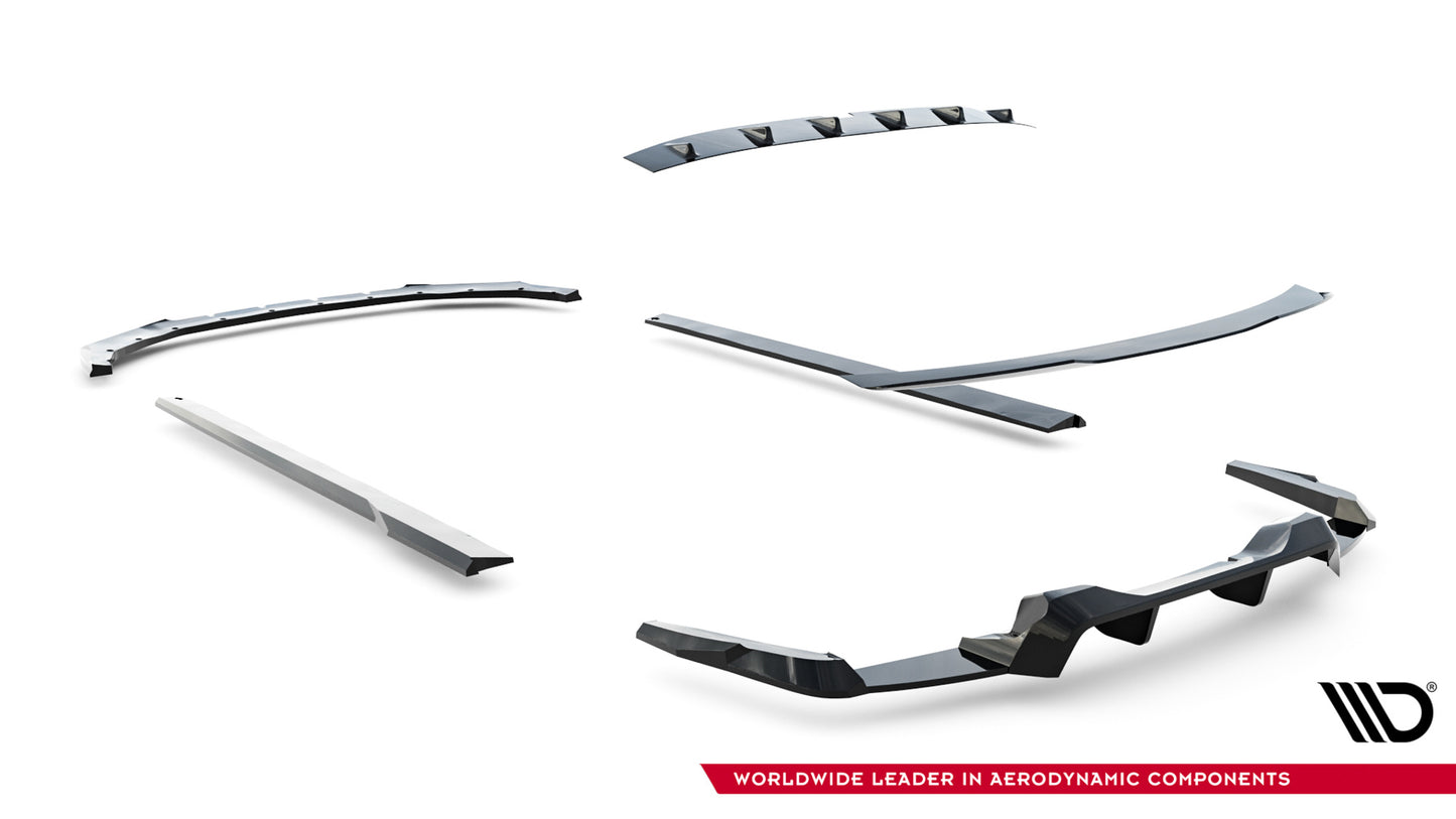 SPLITTER SUITABLE FOR VW GOLF 8 GTI GTD RLINE LOOK GLOSSY BLACK SPORTY DESIGN 