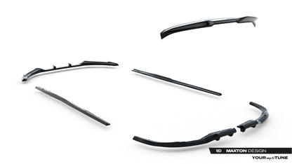 SPLITTER SUITABLE FOR VW GOLF 8 GTI GTD RLINE LOOK GLOSSY BLACK SPORTY DESIGN 