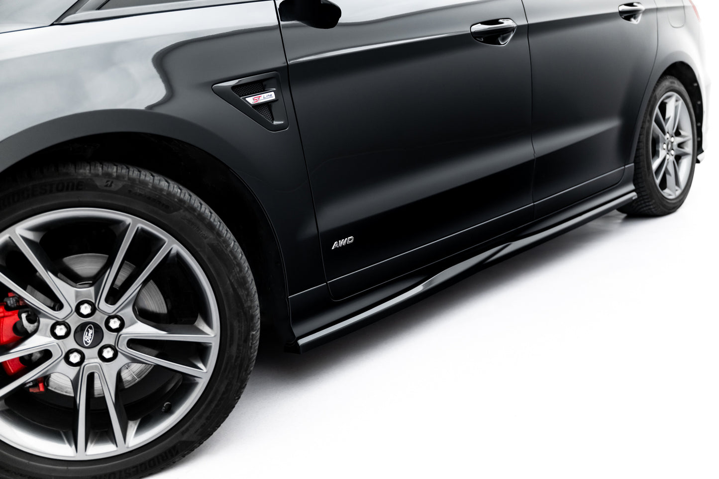 SPLITTER SUITABLE FOR VW GOLF 8 GTI GTD RLINE LOOK GLOSSY BLACK SPORTY DESIGN 