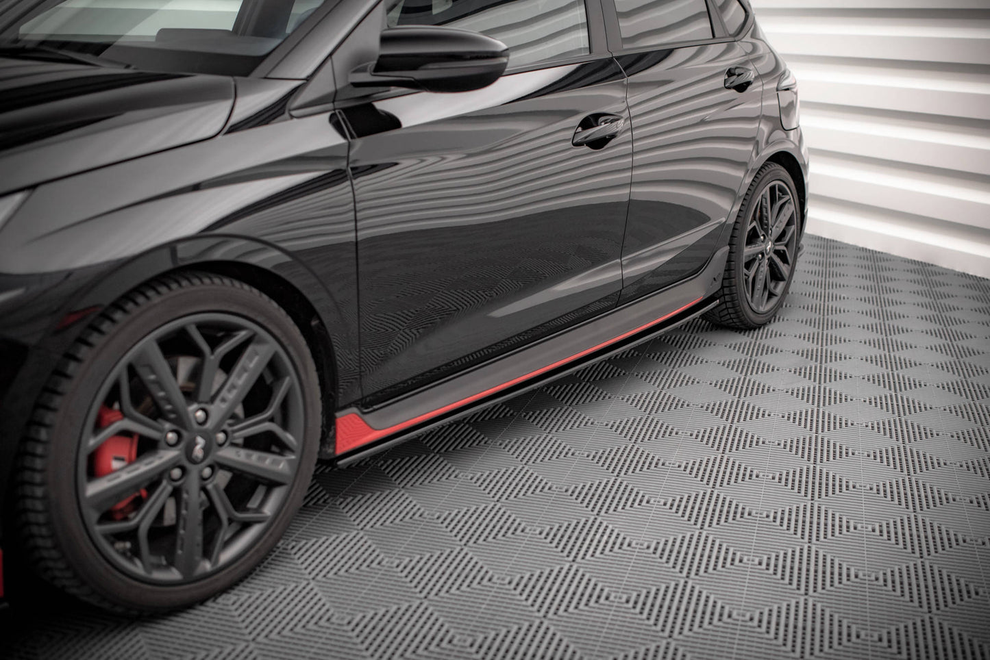 SPLITTER SUITABLE FOR VW GOLF 8 GTI GTD RLINE LOOK GLOSSY BLACK SPORTY DESIGN 