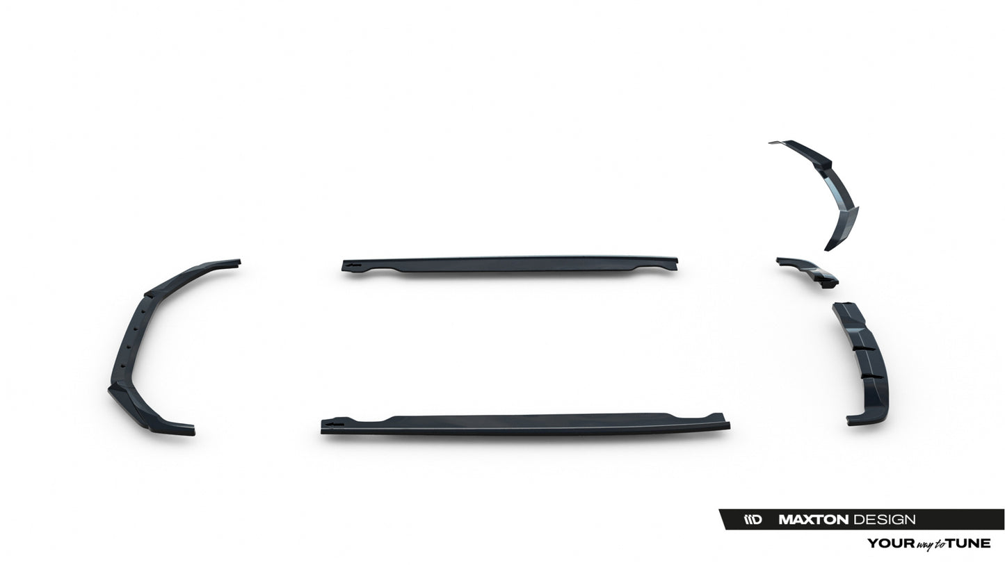 SPLITTER SUITABLE FOR VW GOLF 8 GTI GTD RLINE LOOK GLOSSY BLACK SPORTY DESIGN 
