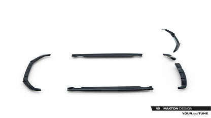SPLITTER SUITABLE FOR VW GOLF 8 GTI GTD RLINE LOOK GLOSSY BLACK SPORTY DESIGN 