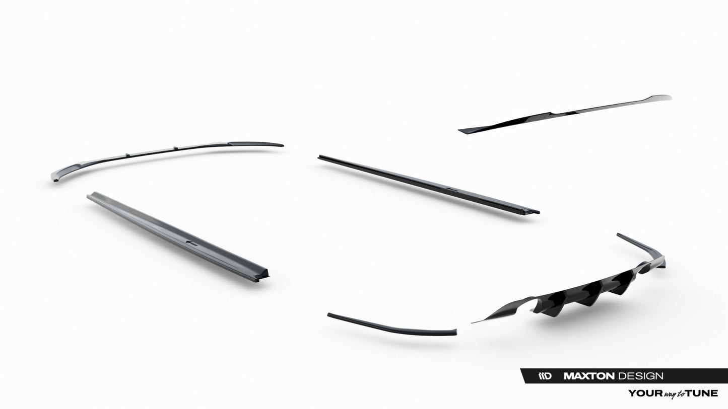 SPLITTER SUITABLE FOR VW GOLF 8 GTI GTD RLINE LOOK GLOSSY BLACK SPORTY DESIGN 