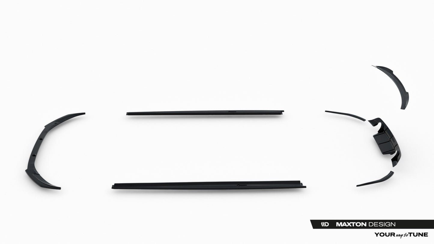 SPLITTER SUITABLE FOR VW GOLF 8 GTI GTD RLINE LOOK GLOSSY BLACK SPORTY DESIGN 