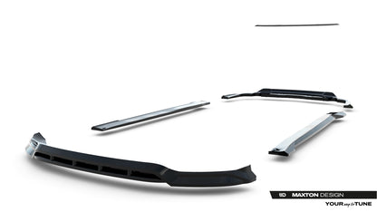 SPLITTER SUITABLE FOR VW GOLF 8 GTI GTD RLINE LOOK GLOSSY BLACK SPORTY DESIGN 
