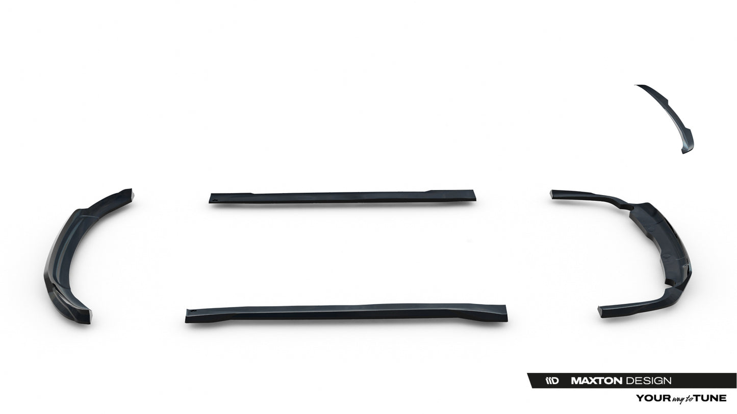 SPLITTER SUITABLE FOR VW GOLF 8 GTI GTD RLINE LOOK GLOSSY BLACK SPORTY DESIGN 