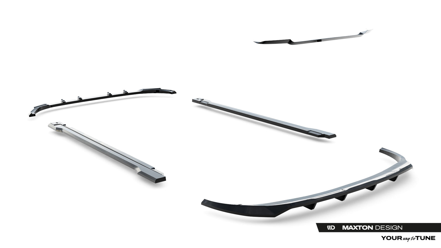 SPLITTER SUITABLE FOR VW GOLF 8 GTI GTD RLINE LOOK GLOSSY BLACK SPORTY DESIGN 