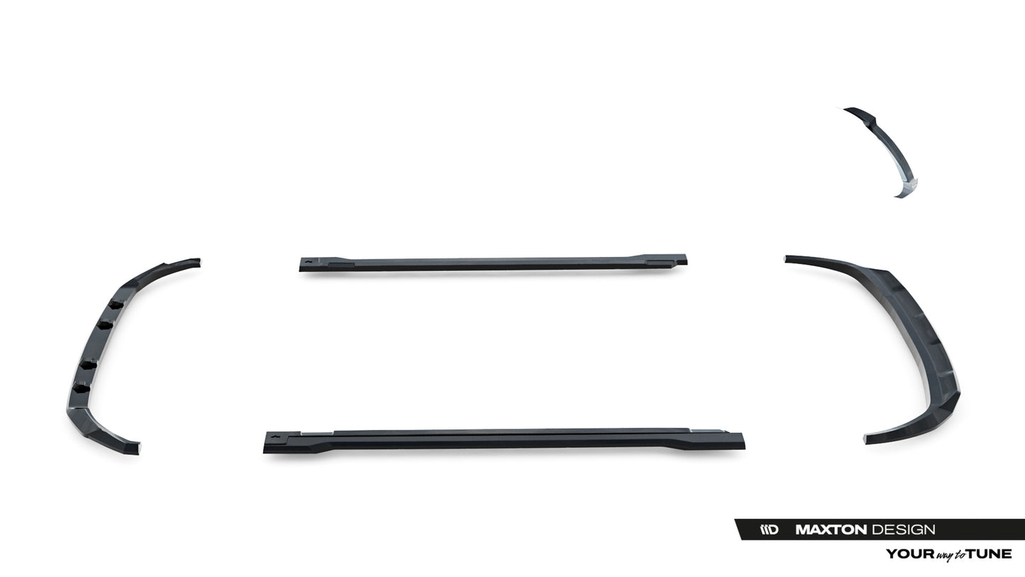 SPLITTER SUITABLE FOR VW GOLF 8 GTI GTD RLINE LOOK GLOSSY BLACK SPORTY DESIGN 