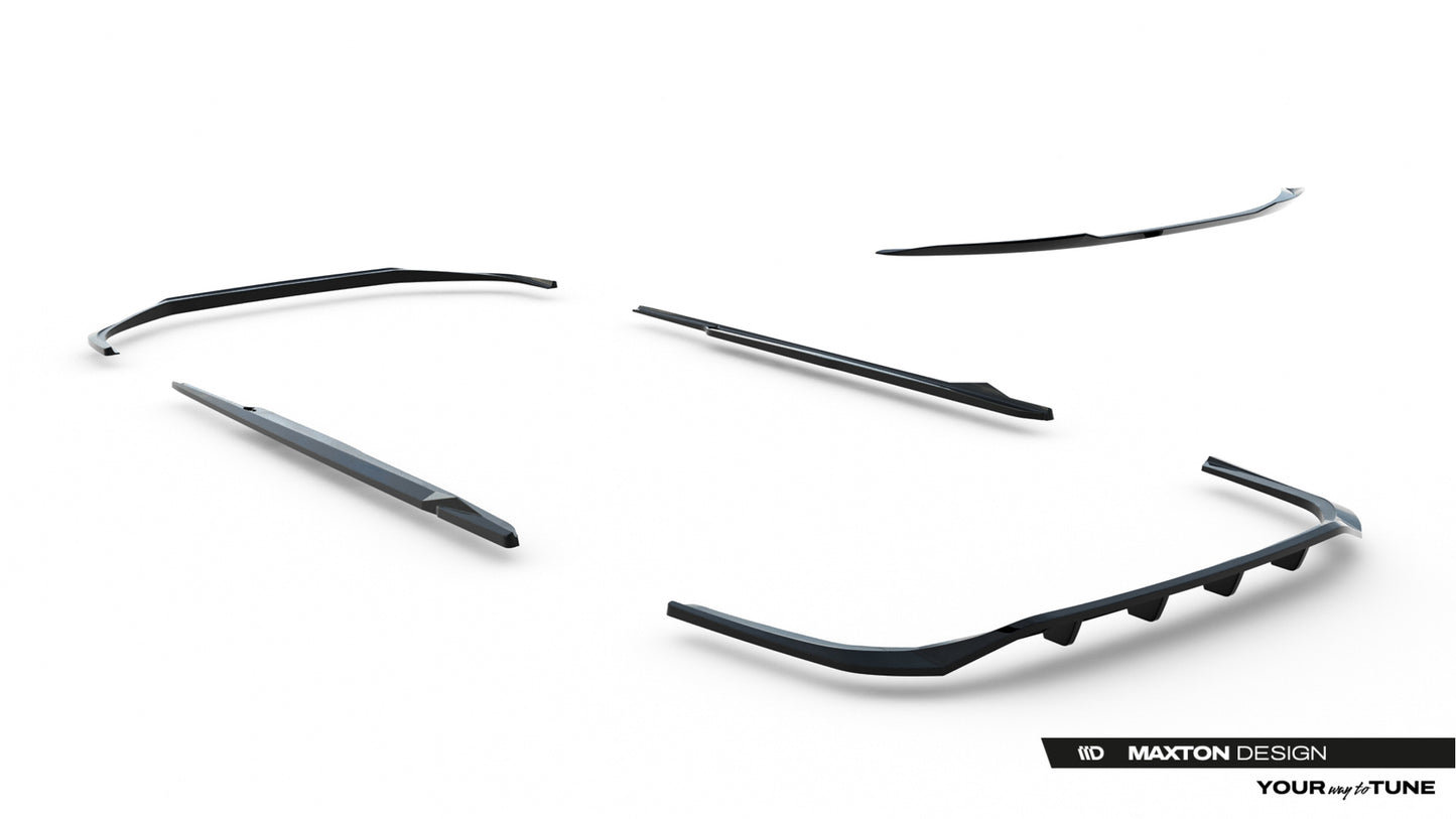 SPLITTER SUITABLE FOR VW GOLF 8 GTI GTD RLINE LOOK GLOSSY BLACK SPORTY DESIGN 