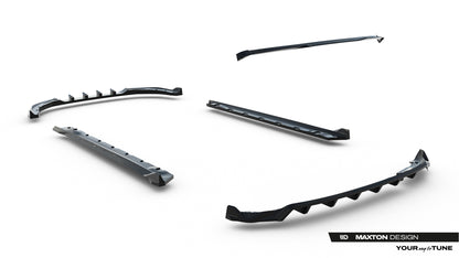 SPLITTER SUITABLE FOR VW GOLF 8 GTI GTD RLINE LOOK GLOSSY BLACK SPORTY DESIGN 