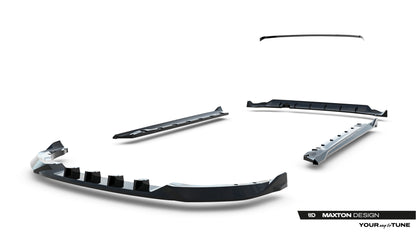 SPLITTER SUITABLE FOR VW GOLF 8 GTI GTD RLINE LOOK GLOSSY BLACK SPORTY DESIGN 