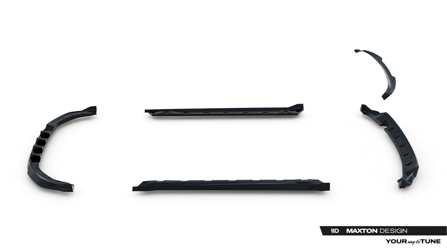 SPLITTER SUITABLE FOR VW GOLF 8 GTI GTD RLINE LOOK GLOSSY BLACK SPORTY DESIGN 