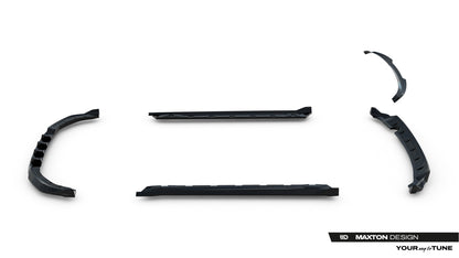 SPLITTER SUITABLE FOR VW GOLF 8 GTI GTD RLINE LOOK GLOSSY BLACK SPORTY DESIGN 