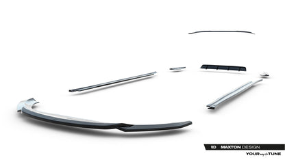 SPLITTER SUITABLE FOR VW GOLF 8 GTI GTD RLINE LOOK GLOSSY BLACK SPORTY DESIGN 