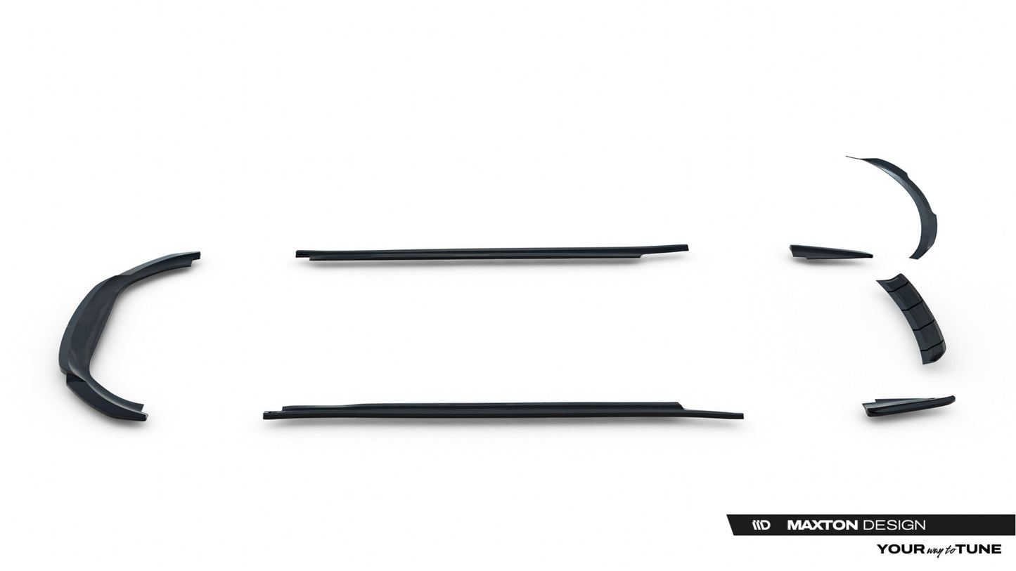 SPLITTER SUITABLE FOR VW GOLF 8 GTI GTD RLINE LOOK GLOSSY BLACK SPORTY DESIGN 