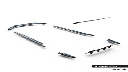 SPLITTER SUITABLE FOR VW GOLF 8 GTI GTD RLINE LOOK GLOSSY BLACK SPORTY DESIGN 