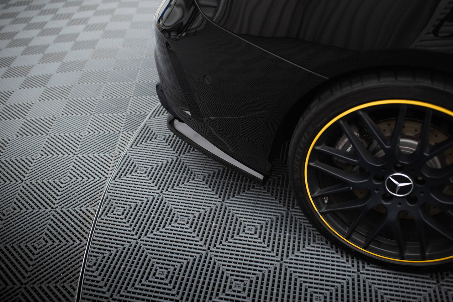 SPLITTER SUITABLE FOR VW GOLF 8 GTI GTD RLINE LOOK GLOSSY BLACK SPORTY DESIGN 