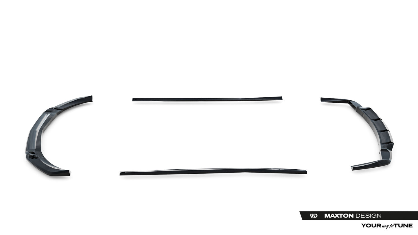 SPLITTER SUITABLE FOR VW GOLF 8 GTI GTD RLINE LOOK GLOSSY BLACK SPORTY DESIGN 