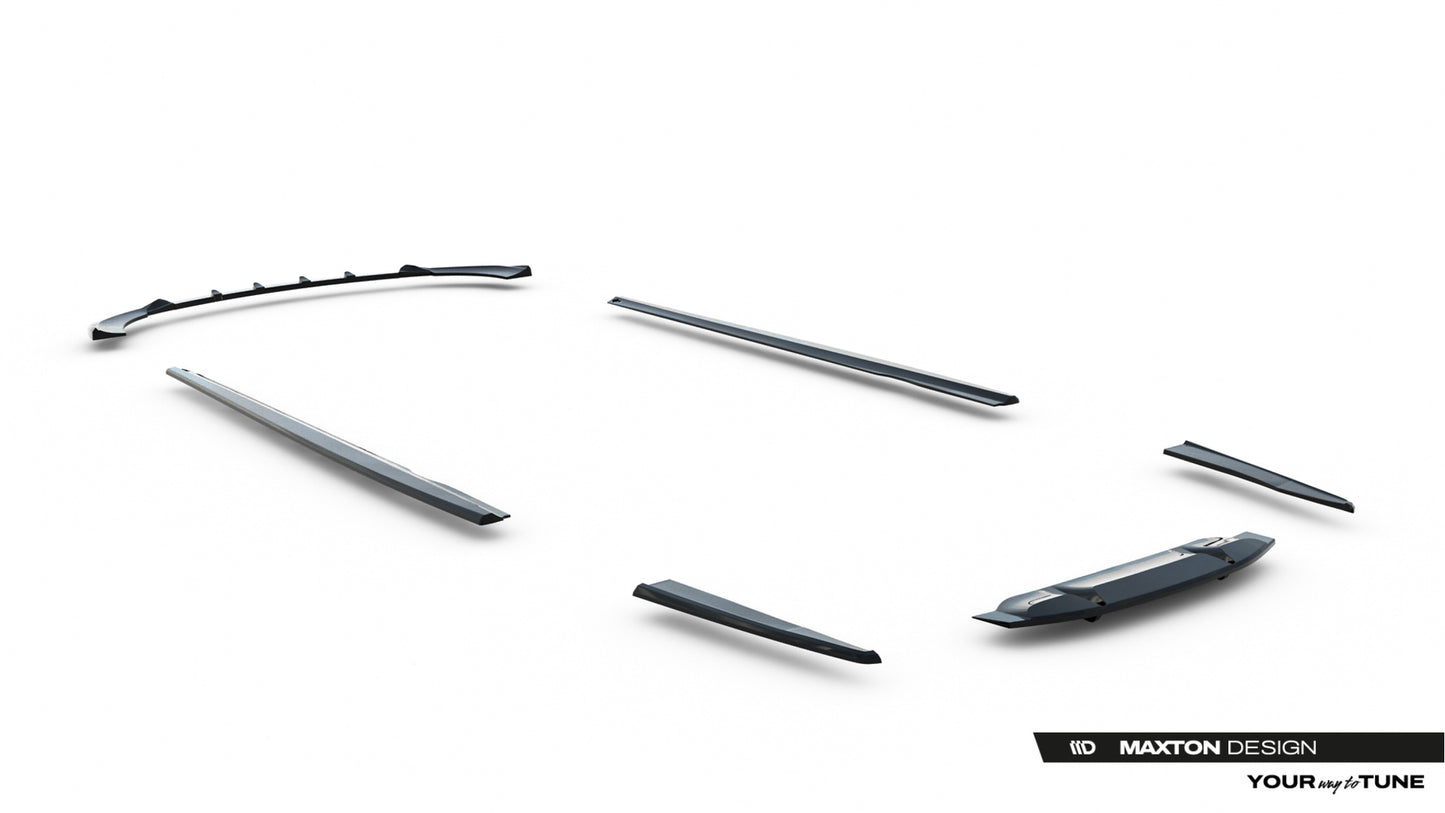 SPLITTER SUITABLE FOR VW GOLF 8 GTI GTD RLINE LOOK GLOSSY BLACK SPORTY DESIGN 