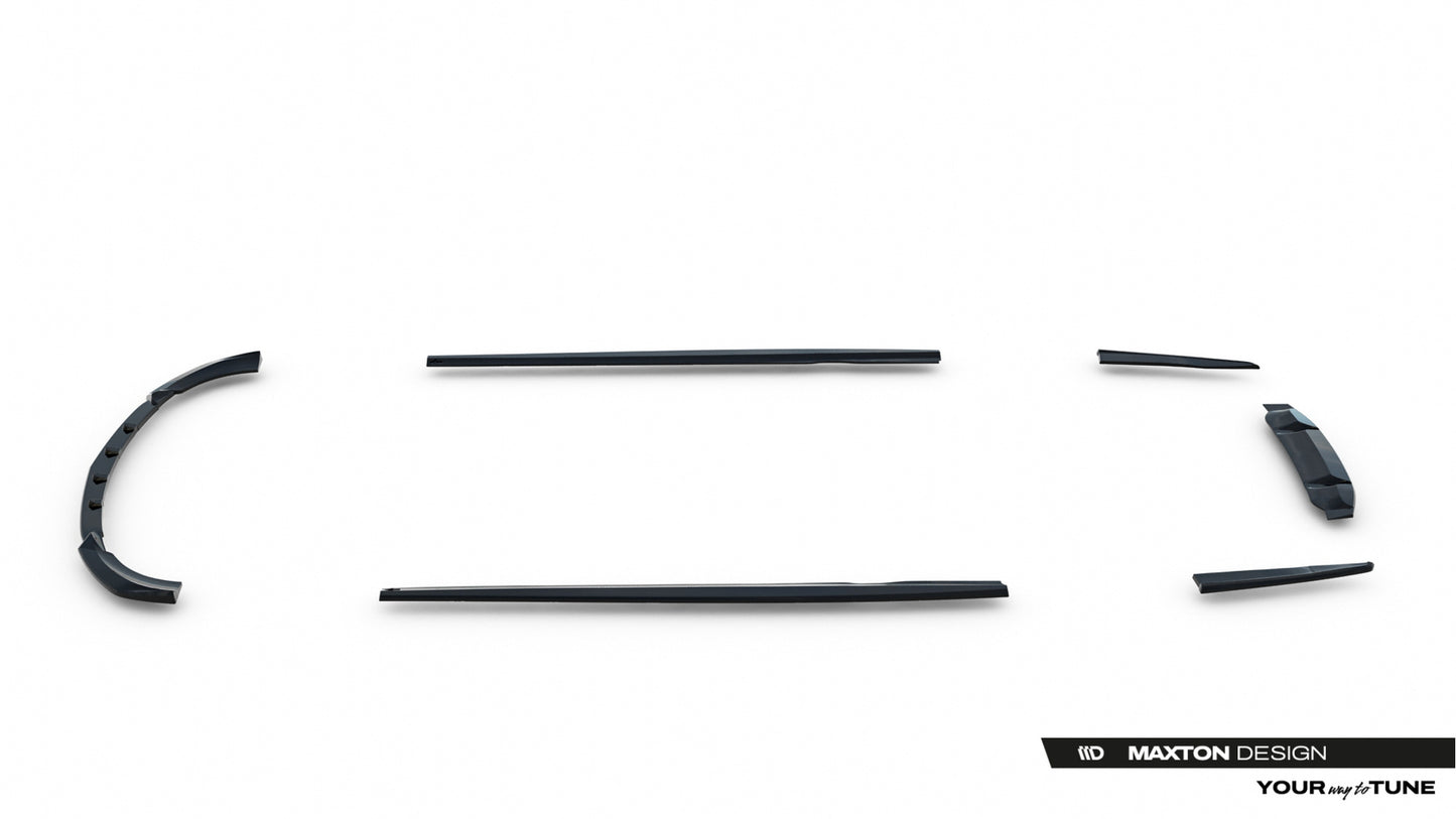 SPLITTER SUITABLE FOR VW GOLF 8 GTI GTD RLINE LOOK GLOSSY BLACK SPORTY DESIGN 