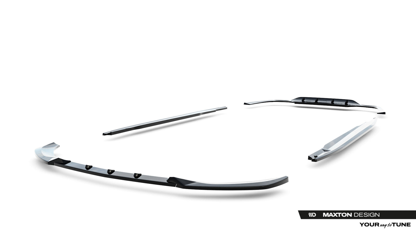 SPLITTER SUITABLE FOR VW GOLF 8 GTI GTD RLINE LOOK GLOSSY BLACK SPORTY DESIGN 