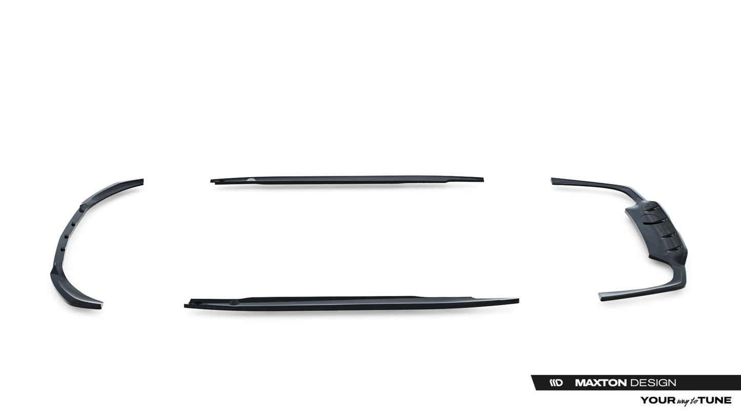 SPLITTER SUITABLE FOR VW GOLF 8 GTI GTD RLINE LOOK GLOSSY BLACK SPORTY DESIGN 