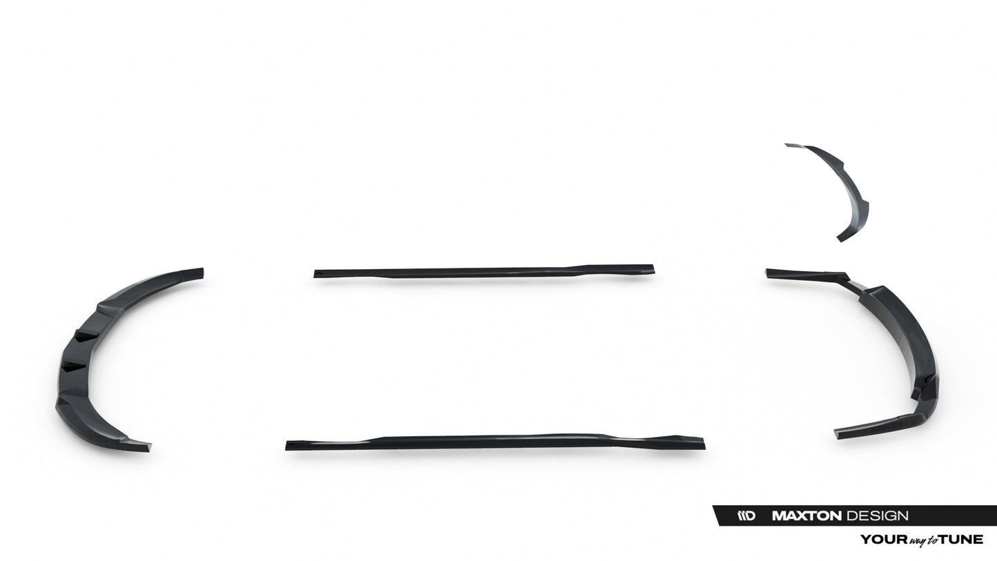 SPLITTER SUITABLE FOR VW GOLF 8 GTI GTD RLINE LOOK GLOSSY BLACK SPORTY DESIGN 
