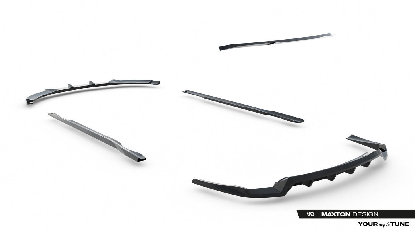 SPLITTER SUITABLE FOR VW GOLF 8 GTI GTD RLINE LOOK GLOSSY BLACK SPORTY DESIGN 