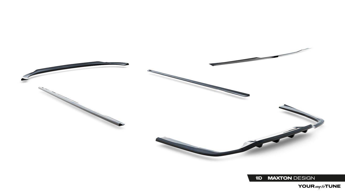 SPLITTER SUITABLE FOR VW GOLF 8 GTI GTD RLINE LOOK GLOSSY BLACK SPORTY DESIGN 