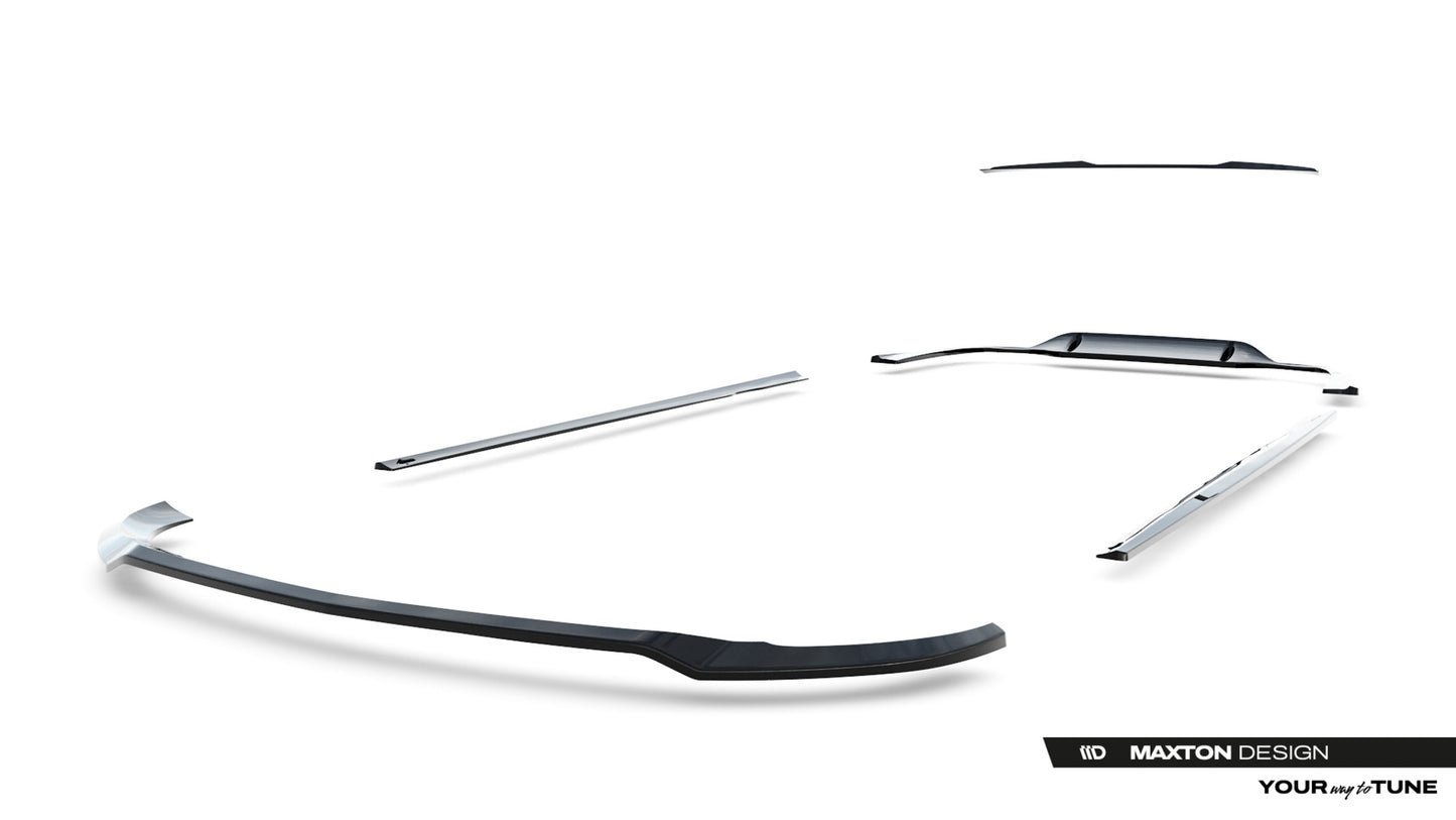 SPLITTER SUITABLE FOR VW GOLF 8 GTI GTD RLINE LOOK GLOSSY BLACK SPORTY DESIGN 