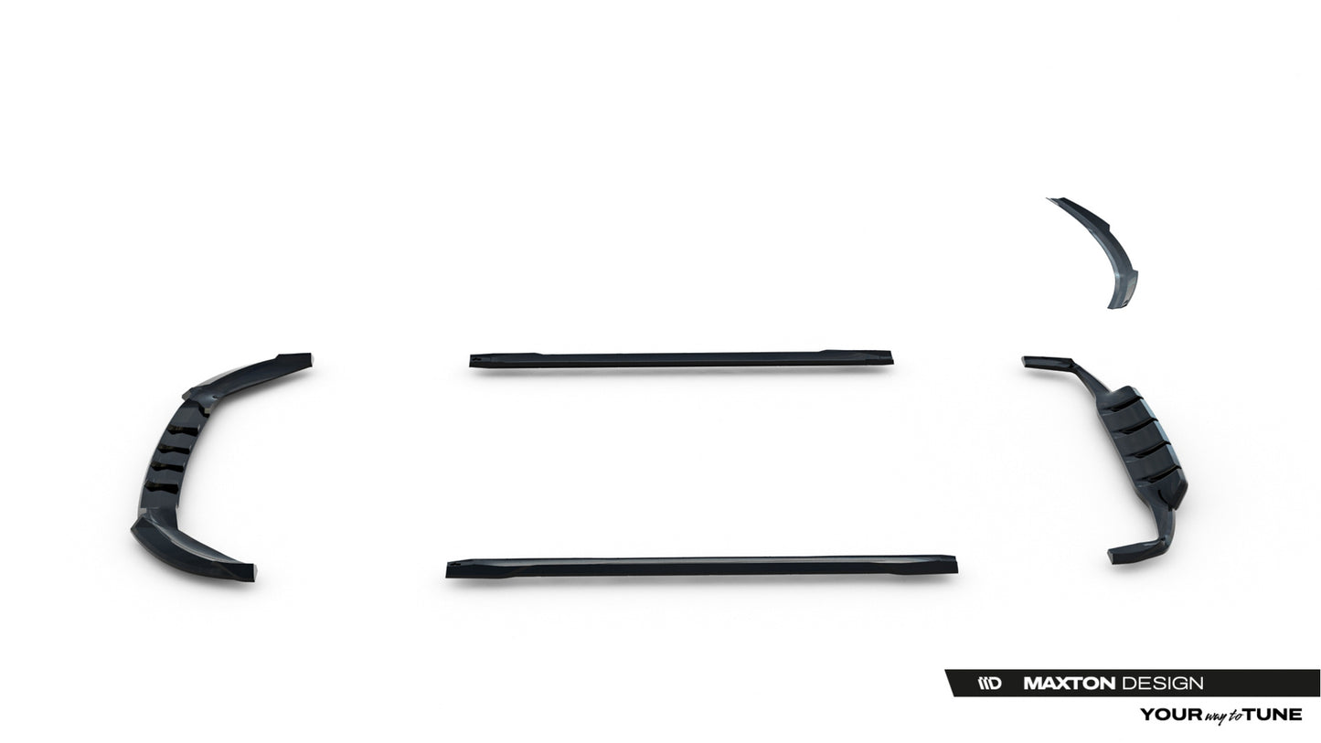 SPLITTER SUITABLE FOR VW GOLF 8 GTI GTD RLINE LOOK GLOSSY BLACK SPORTY DESIGN 
