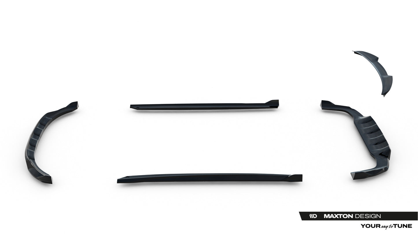 SPLITTER SUITABLE FOR VW GOLF 8 GTI GTD RLINE LOOK GLOSSY BLACK SPORTY DESIGN 
