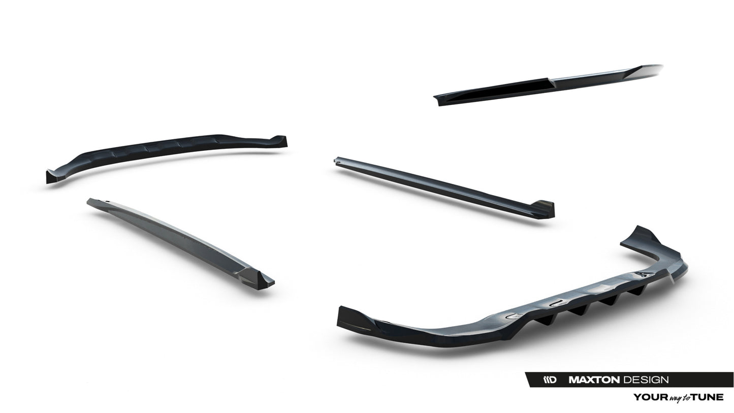 SPLITTER SUITABLE FOR VW GOLF 8 GTI GTD RLINE LOOK GLOSSY BLACK SPORTY DESIGN 