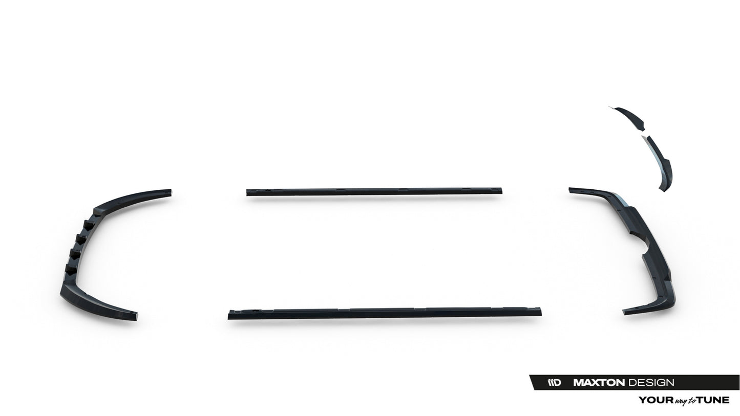 SPLITTER SUITABLE FOR VW GOLF 8 GTI GTD RLINE LOOK GLOSSY BLACK SPORTY DESIGN 