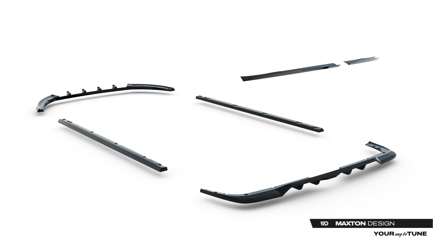 SPLITTER SUITABLE FOR VW GOLF 8 GTI GTD RLINE LOOK GLOSSY BLACK SPORTY DESIGN 
