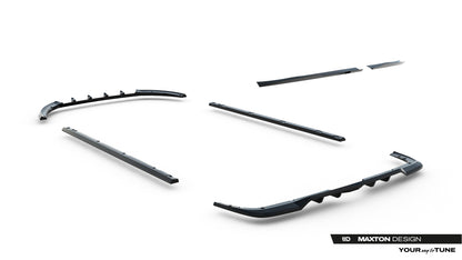 SPLITTER SUITABLE FOR VW GOLF 8 GTI GTD RLINE LOOK GLOSSY BLACK SPORTY DESIGN 