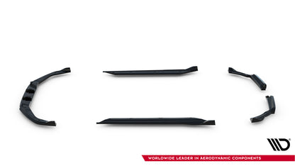 SPLITTER SUITABLE FOR VW GOLF 8 GTI GTD RLINE LOOK GLOSSY BLACK SPORTY DESIGN 