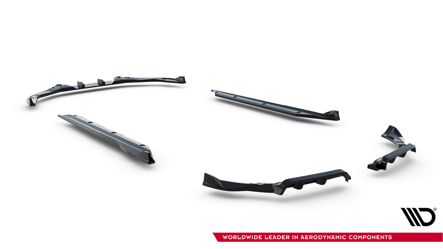 SPLITTER SUITABLE FOR VW GOLF 8 GTI GTD RLINE LOOK GLOSSY BLACK SPORTY DESIGN 