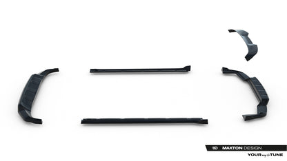 SPLITTER SUITABLE FOR VW GOLF 8 GTI GTD RLINE LOOK GLOSSY BLACK SPORTY DESIGN 