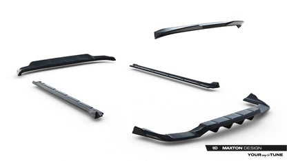 SPLITTER SUITABLE FOR VW GOLF 8 GTI GTD RLINE LOOK GLOSSY BLACK SPORTY DESIGN 