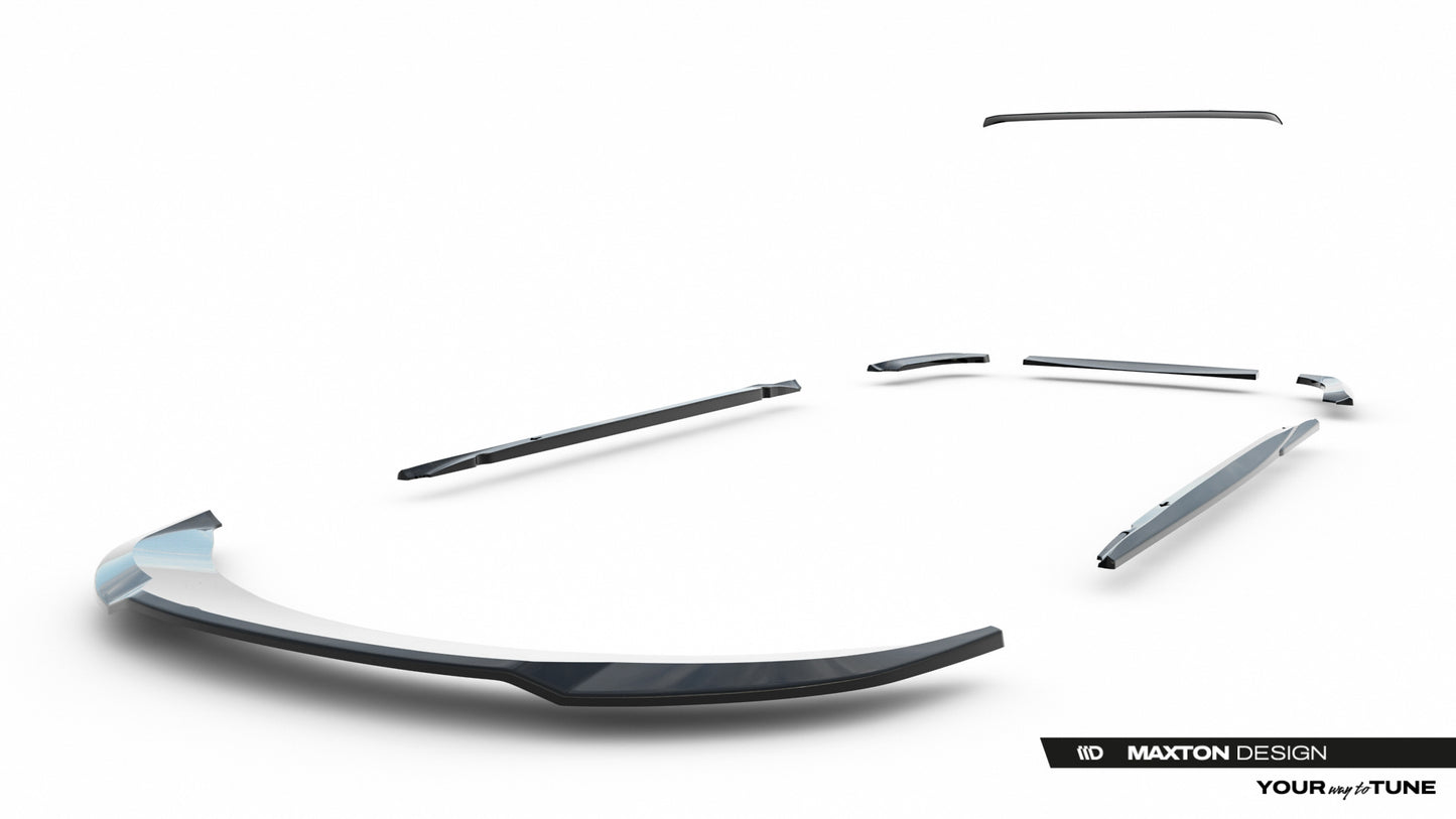 SPLITTER SUITABLE FOR VW GOLF 8 GTI GTD RLINE LOOK GLOSSY BLACK SPORTY DESIGN 