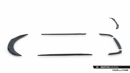 SPLITTER SUITABLE FOR VW GOLF 8 GTI GTD RLINE LOOK GLOSSY BLACK SPORTY DESIGN 