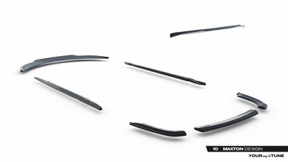 SPLITTER SUITABLE FOR VW GOLF 8 GTI GTD RLINE LOOK GLOSSY BLACK SPORTY DESIGN 
